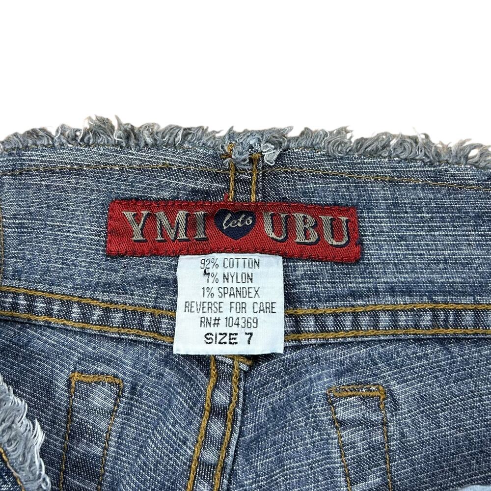 YMI Y2K Frayed Distress Hi-Rise Light Flare Jeans - Picture 7 of 7